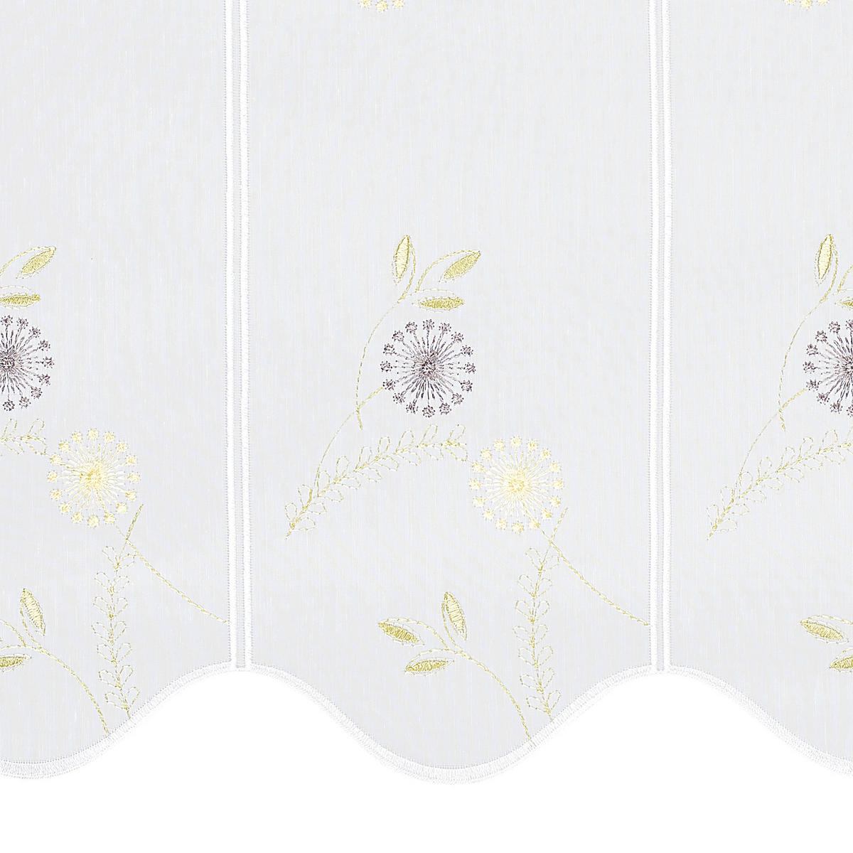 PERDEA SCURTĂ 70 cm  - galben/alb, Konventionell, textil (70cm) - Esposa