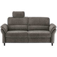 3-SITZER-SOFA  in Mikrofaser Graubraun  - Graubraun/Schwarz, MODERN, Holz/Textil (192/90/89cm) - Livetastic
