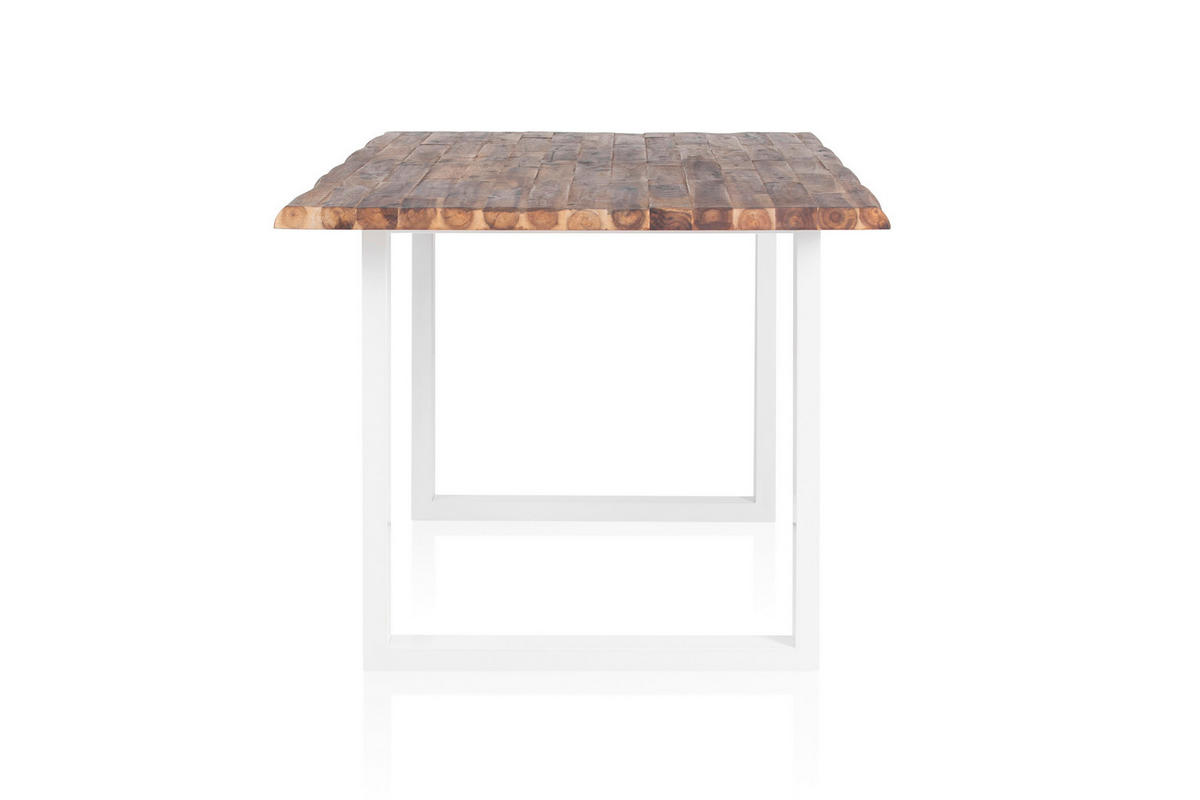 ESSTISCH in Holz 180/90/75 cm   - Weiß/Naturfarben, MODERN, Holz/Metall (180/90/75cm) - Livetastic