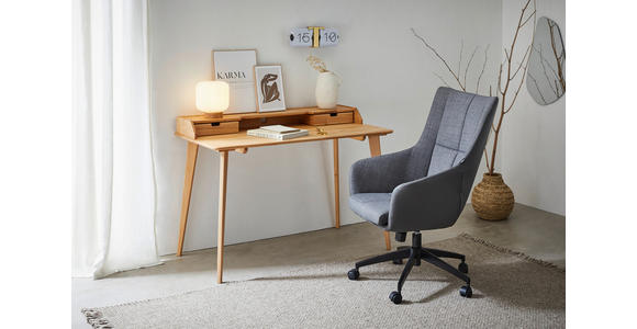 SCHREIBTISCH 120/65/84,50 cm, Kernbuche, Kabeldurchlass, Stauraum  - Buchefarben/Kernbuche, Design, Holz (120/65/84,50cm) - Linea Natura