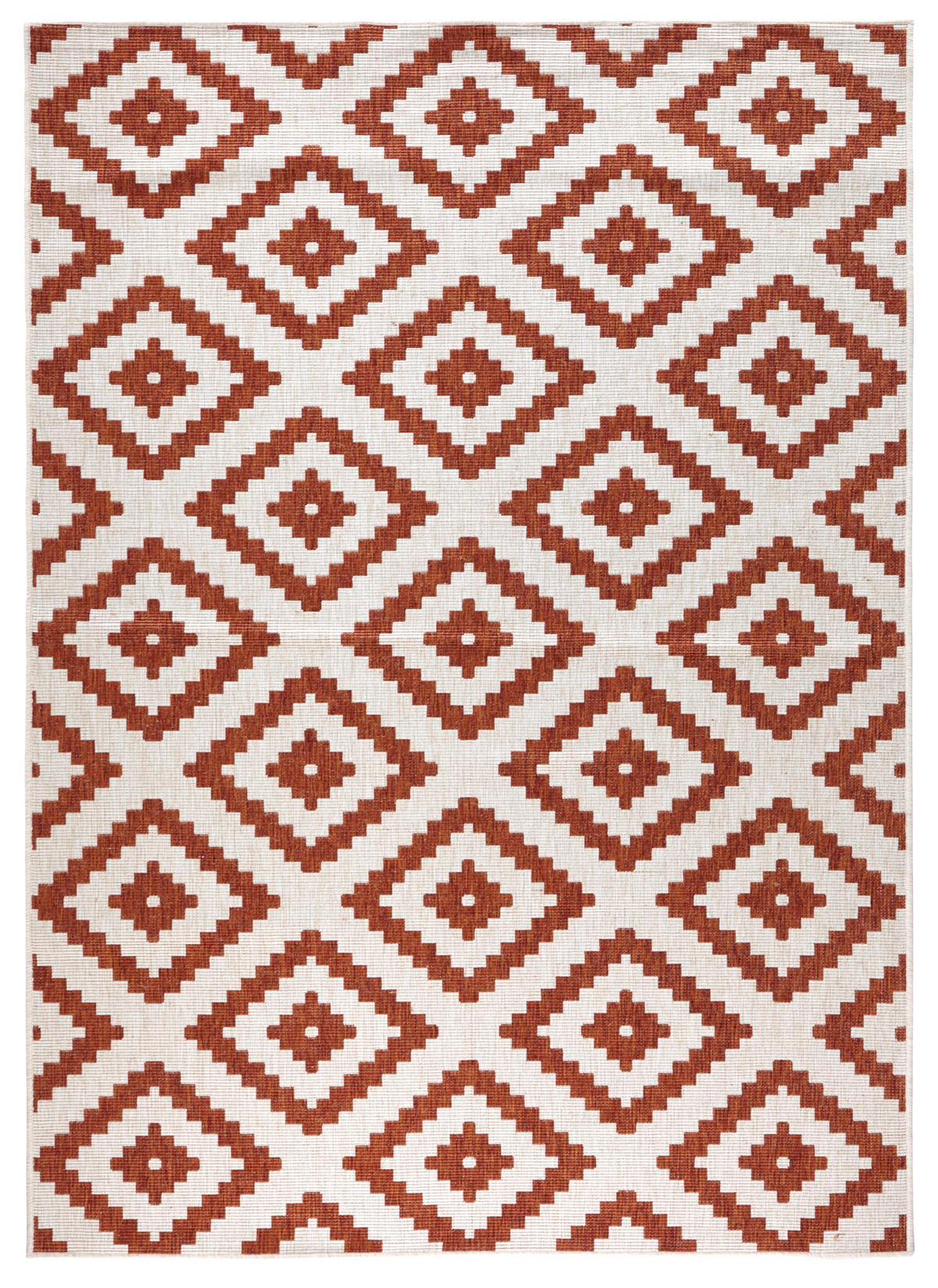 OUTDOORTEPPICH 240/340 cm Twin Creme, Terracotta  - Terracotta/Creme, Basics, Kunststoff (240/340cm)