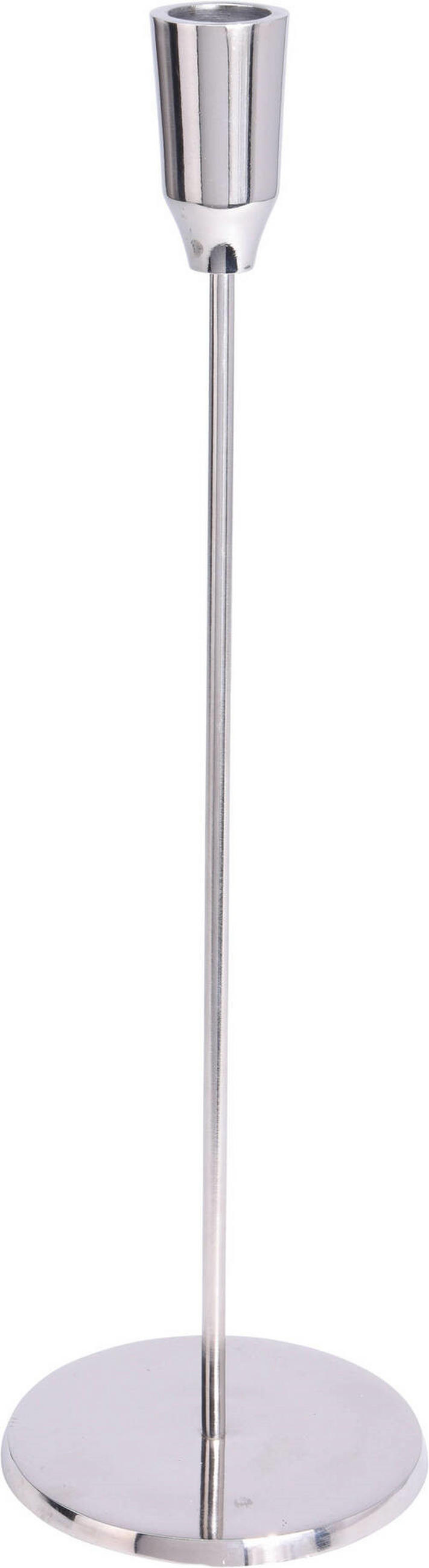 KERZENHALTER - Silberfarben, Trend, Metall (10/34cm)