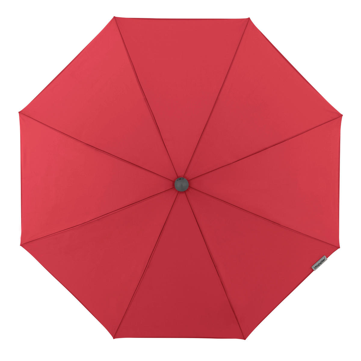 SONNENSCHIRM 200 cm Rot  - Silberfarben/Rot, KONVENTIONELL, Textil/Metall (200/200cm) - Doppler