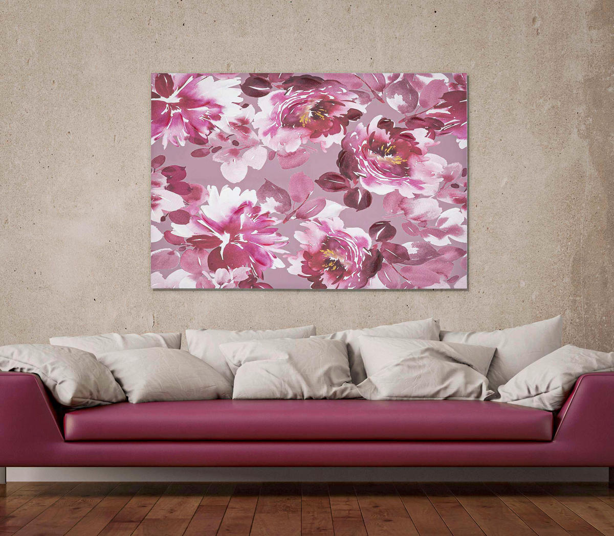 LEINWANDBILD Blumen  - Basics, Holz/Textil (80/120/3cm)