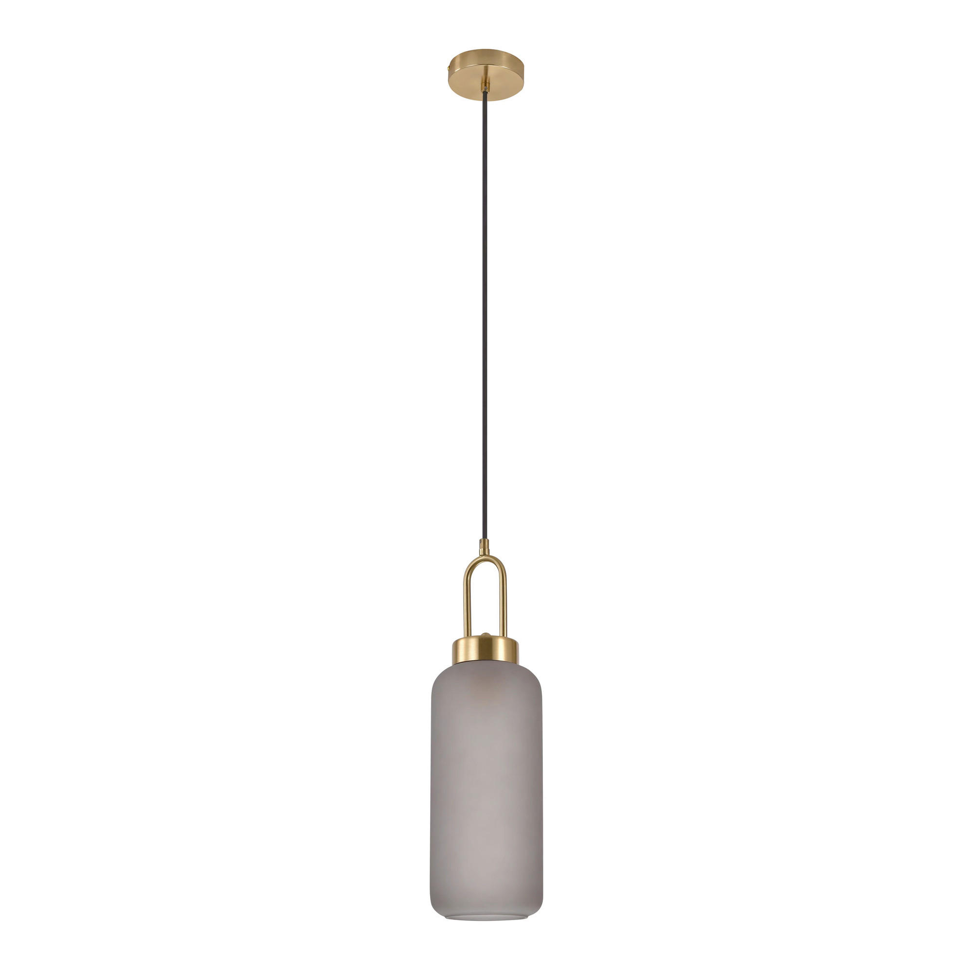 HÄNGLAMPA 13/46 cm  - mässingsfärgad/grå, Basics, metall/glas (13/46cm) - Ambia Home