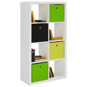 DĚLICÍ STĚNA, bílá - bílá, Design, kompozitní dřevo (77/147/38cm) - Carryhome