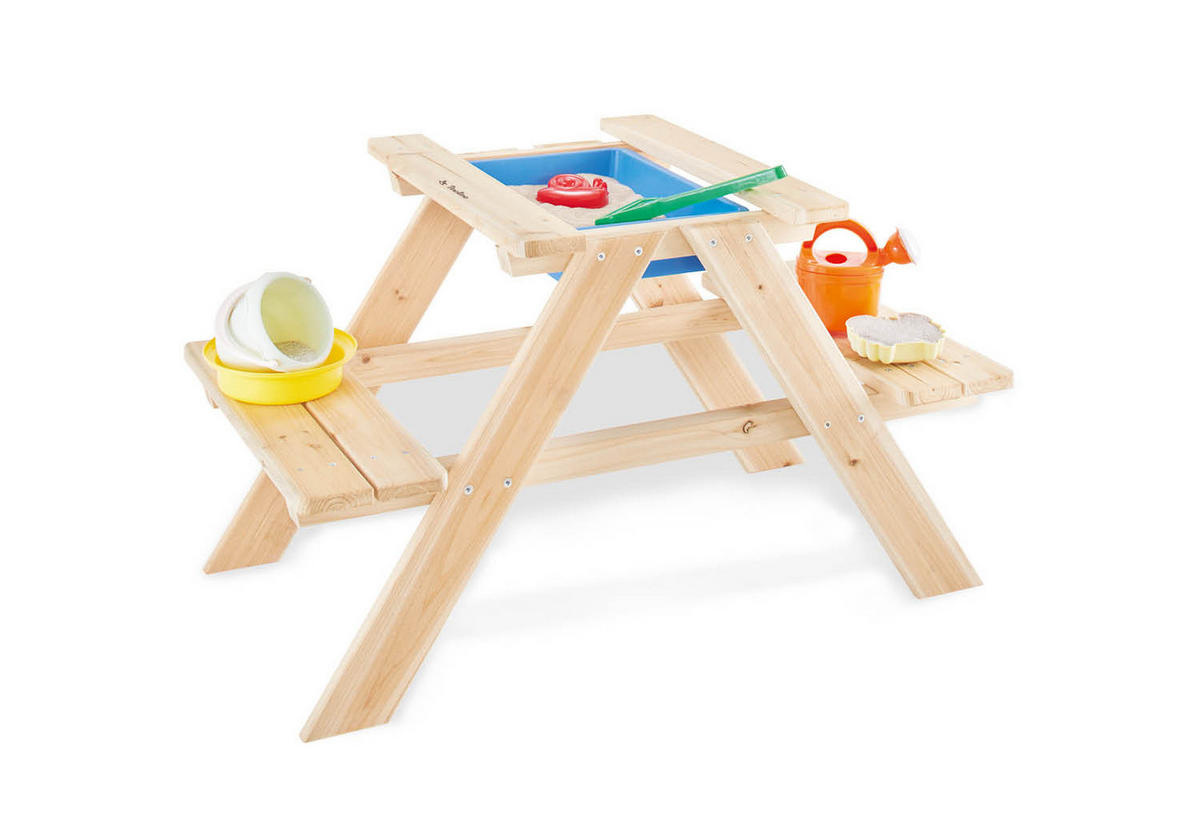 KINDERSITZGRUPPE Nicki für 4  - Naturfarben, Basics, Holz (51/51/79cm) - Pinolino
