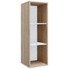 AKTENREGAL Sonoma Eiche  - Weiß/Sonoma Eiche, MODERN, Holzwerkstoff (35/110/37cm) - MID.YOU