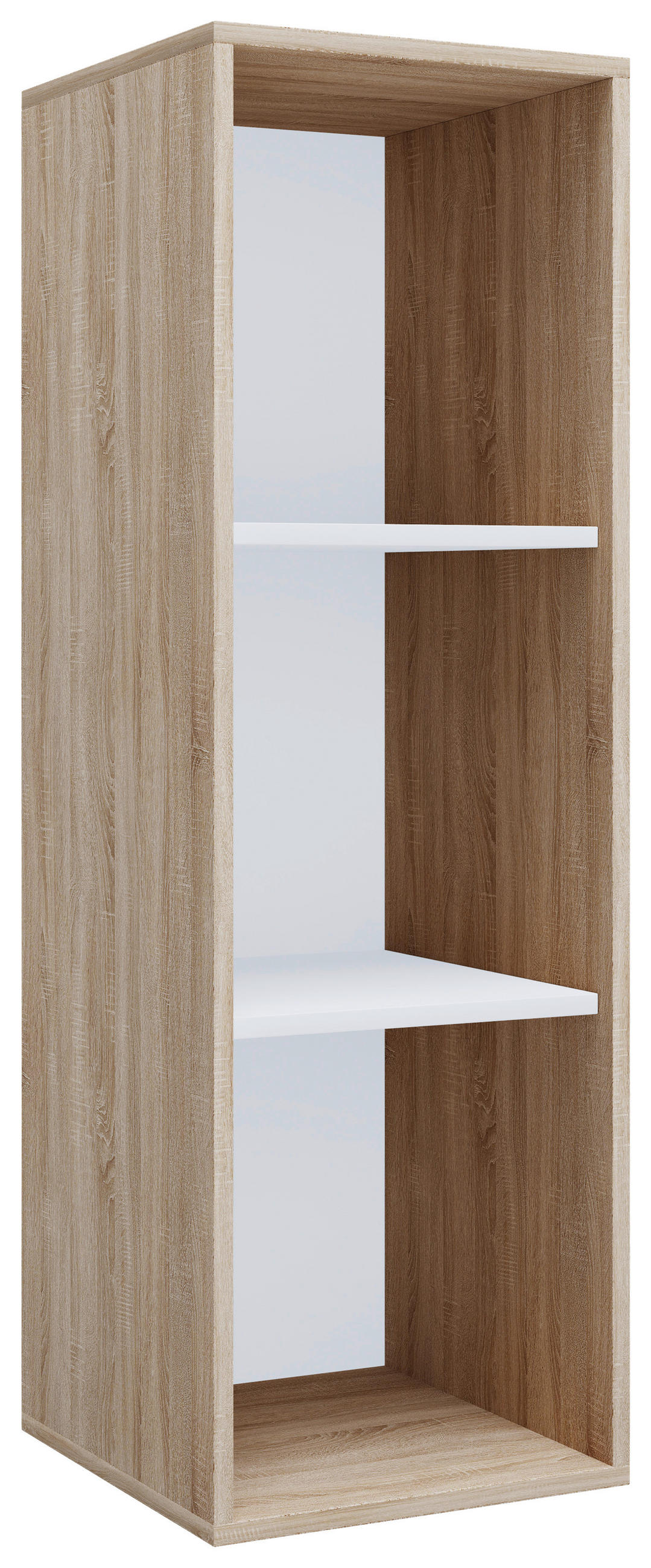AKTENREGAL Sonoma Eiche  - Weiß/Sonoma Eiche, MODERN, Holzwerkstoff (35/110/37cm) - MID.YOU