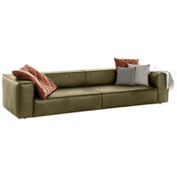 VIERSITZER-SOFA in Echtleder Grün  - Schwarz/Grün, Modern, Leder/Kunststoff (300/66/104cm) - W.Schillig