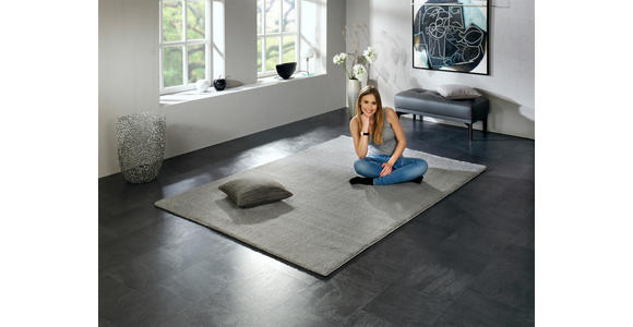 WEBTEPPICH 65/130 cm Sunshine Grau  - Grau, Basics, Textil (65/130cm) - Novel