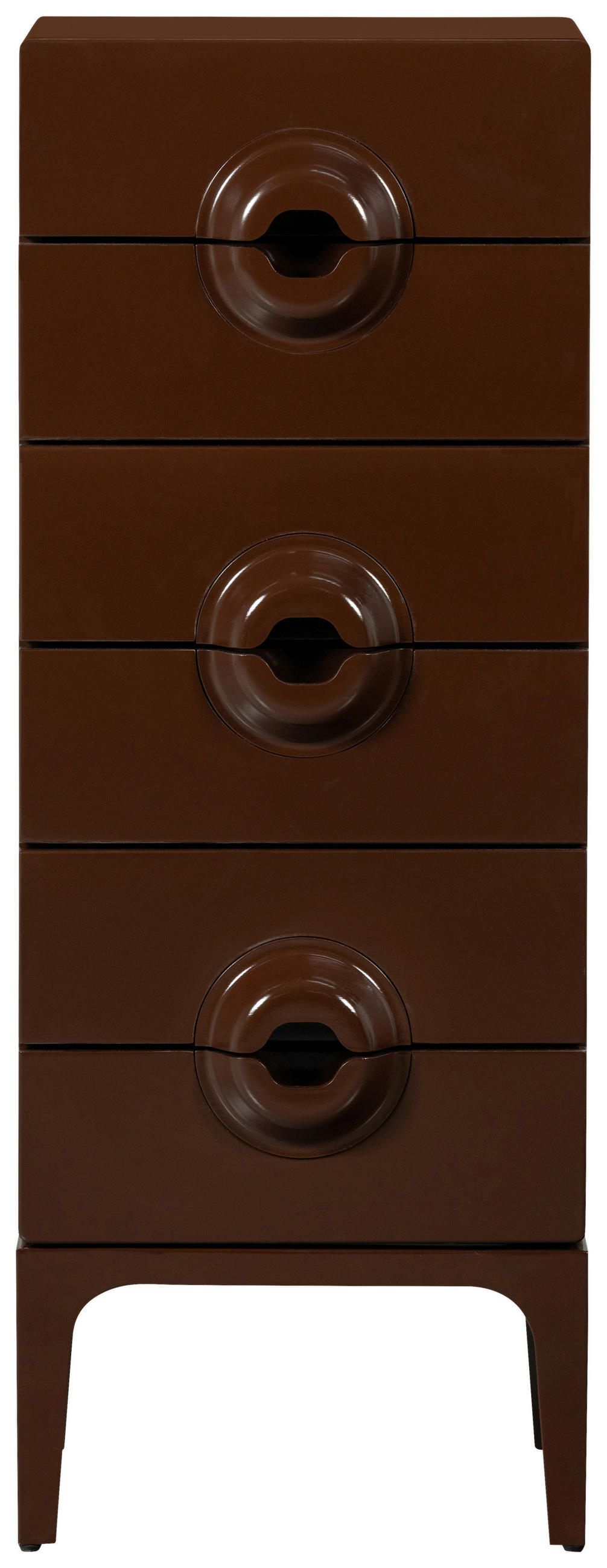 KOMMODE Merge, 44/120/45 cm, 6 Schublade(n)  - Rot/Braun, Design, Holz (44/120/45cm) - Livetastic