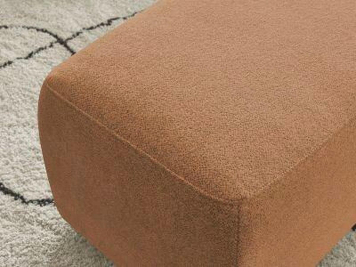 HOCKER ATILLA Flachgewebe Orange  - Schwarz/Orange, MODERN, Kunststoff/Textil (92/44/48cm)