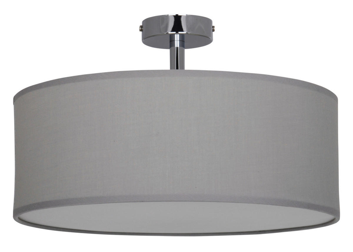 DECKENLEUCHTE 40/24 cm   - Grau, Design, Textil/Metall (40/24cm) - Näve