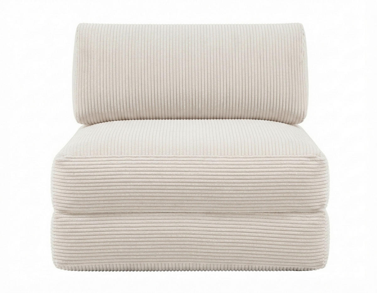 SCHLAFSESSEL Cord Naturfarben Rückenkissen  - Naturfarben, KONVENTIONELL, Textil (85/80/85cm) - Xora