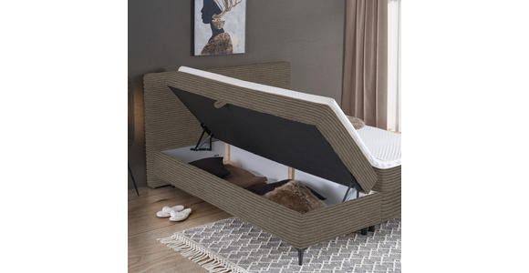 BOXBETT 160/200 cm in Braun - Schwarz/Braun, Design, Holz/Holzwerkstoff (160/200cm) - Xora