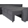 ECKSOFA Dunkelgrau Flachgewebe  - Chromfarben/Dunkelgrau, KONVENTIONELL, Textil/Metall (175/270cm) - Carryhome