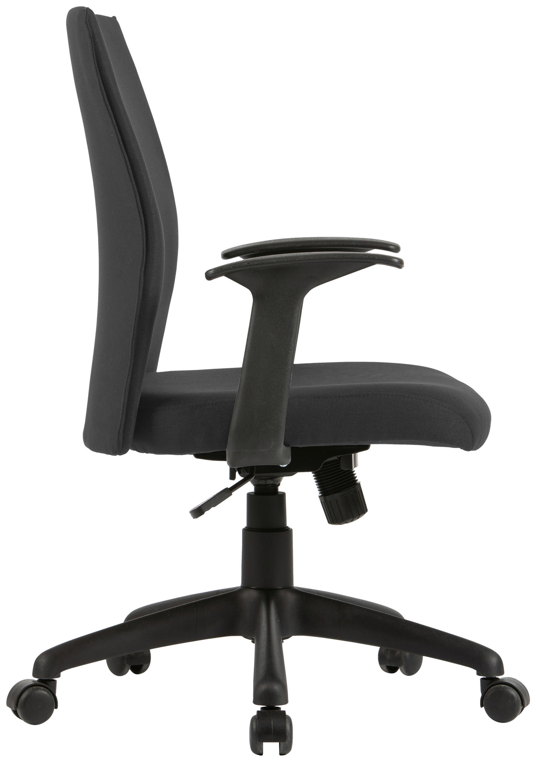 DREHSTUHL Webstoff Schwarz  - Schwarz, MODERN, Kunststoff/Textil (56/92,5-100,5/61,5cm) - MID.YOU