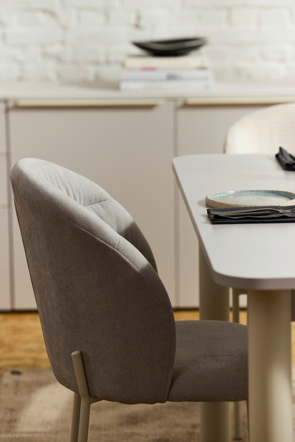 STUHL  in Stahl Chenille Metall, Textil  - Weiß, Basics, Textil/Metall (51/83/59cm) - Tom Tailor