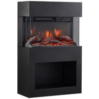 ELEKTROKAMIN - Schwarz, Basics, Glas/Metall (48,0/75,0/21,7cm)