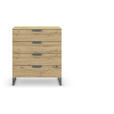 KOMMODE  in 80/92/42 cm  - Dunkelgrau/Eiche Artisan, Design, Holzwerkstoff/Metall (80/92/42cm) - Carryhome