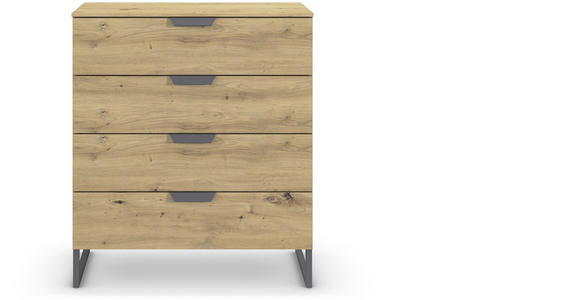 KOMMODE  in 80/92/42 cm  - Dunkelgrau/Eiche Artisan, Design, Holzwerkstoff/Metall (80/92/42cm) - Carryhome