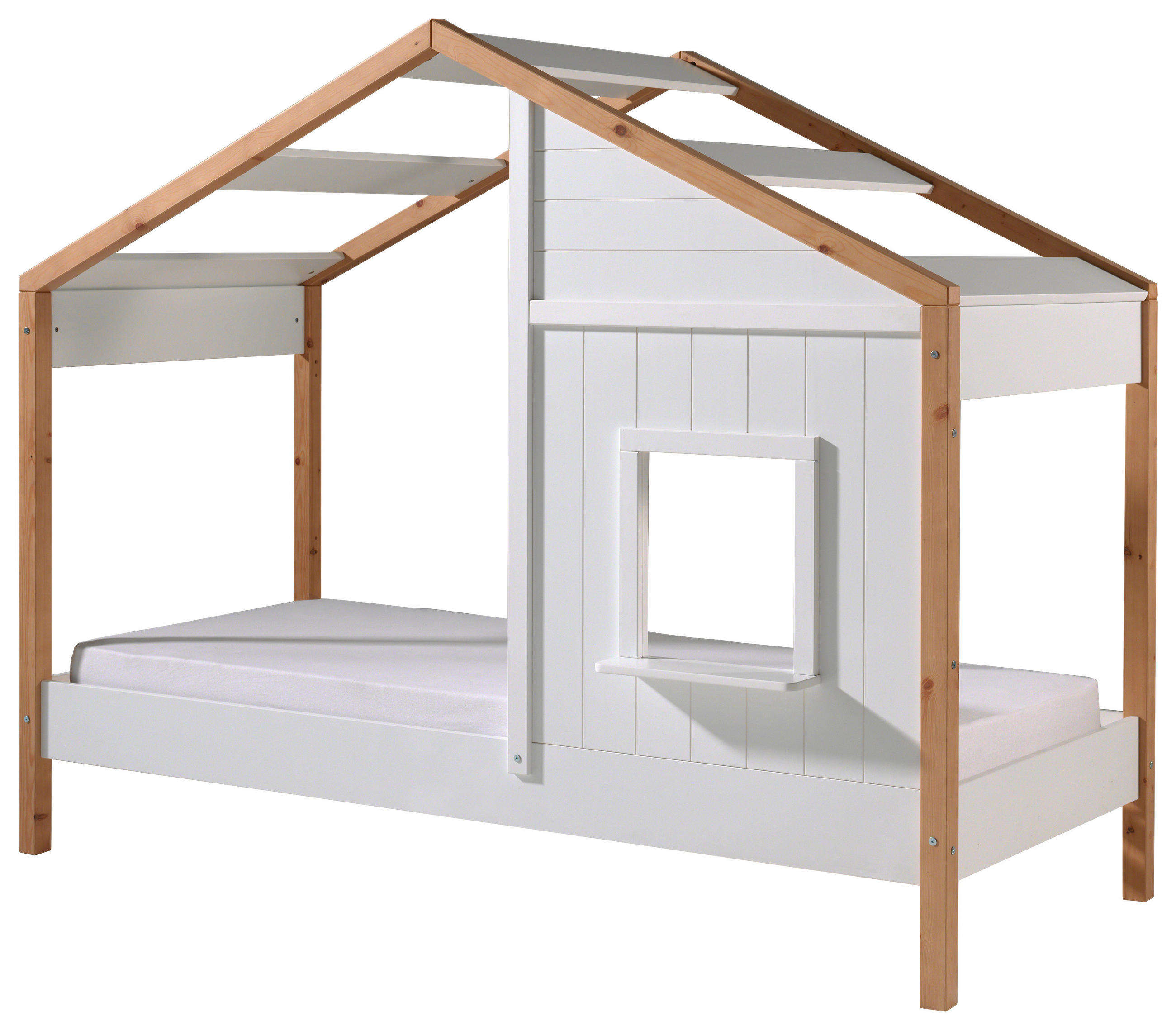 HAUSBETT Lattenrost 90/200 cm  in Weiß, Eichefarben, Kieferfarben  - Eichefarben/Weiß, MODERN, Holz/Holzwerkstoff (90/200cm) - MID.YOU
