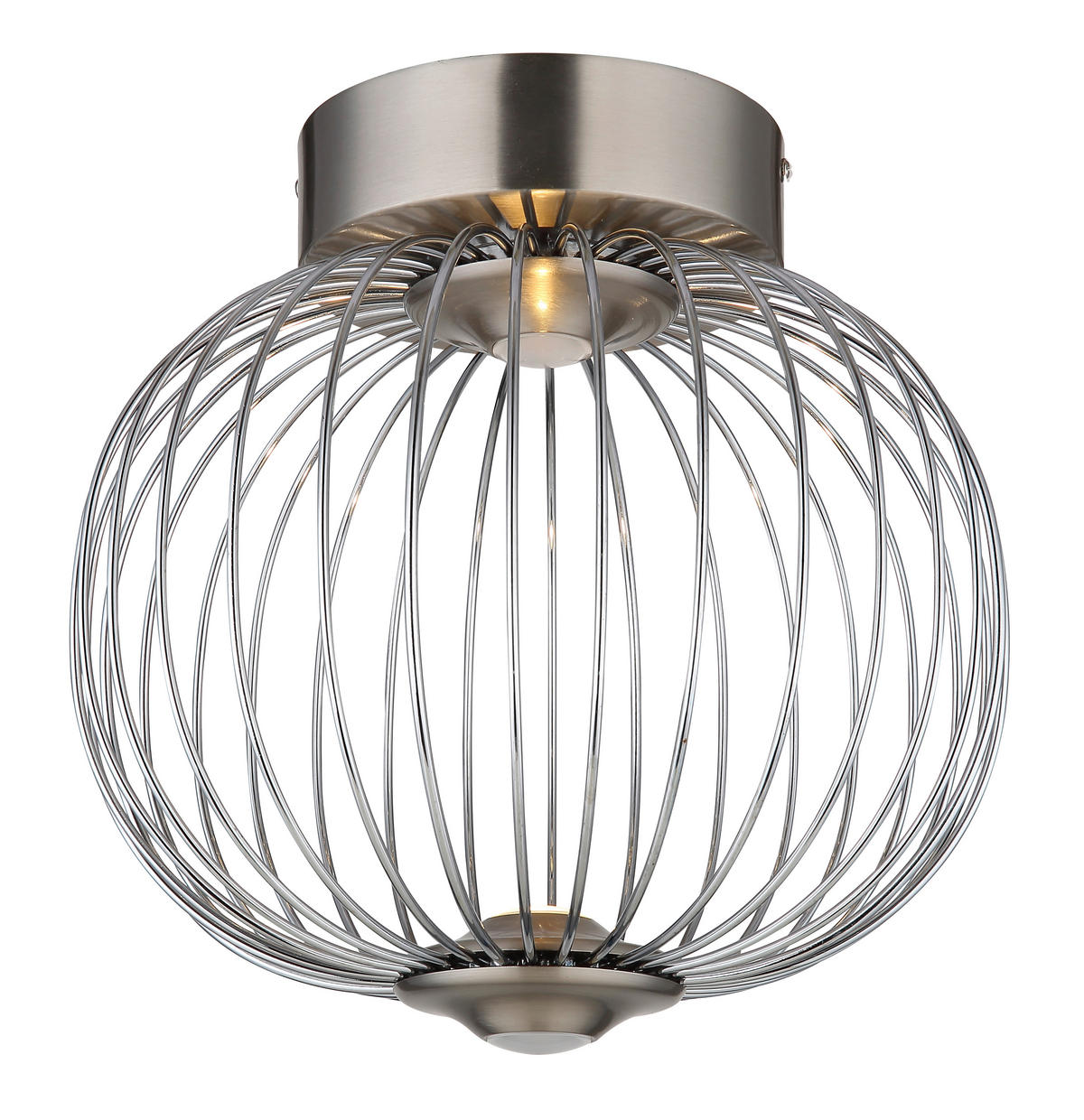 LED SVJETILJKA STROPNA  - boje nikla, Design, metal (30cm) - Globo