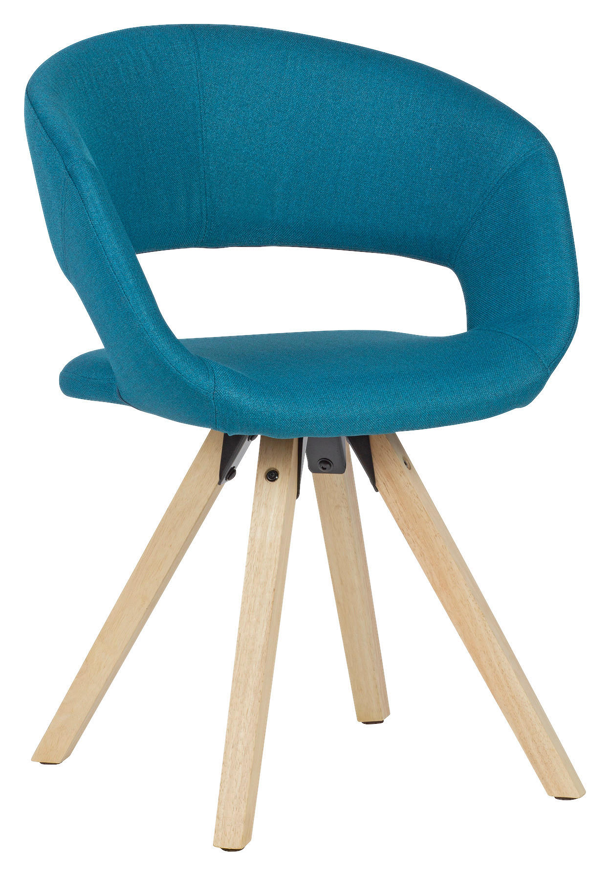 NASLANJAČ, tekstil barve hrasta, svetlo modra  - svetlo modra/barve hrasta, Moderno, tekstil/les (56/80/50cm) - MID.YOU
