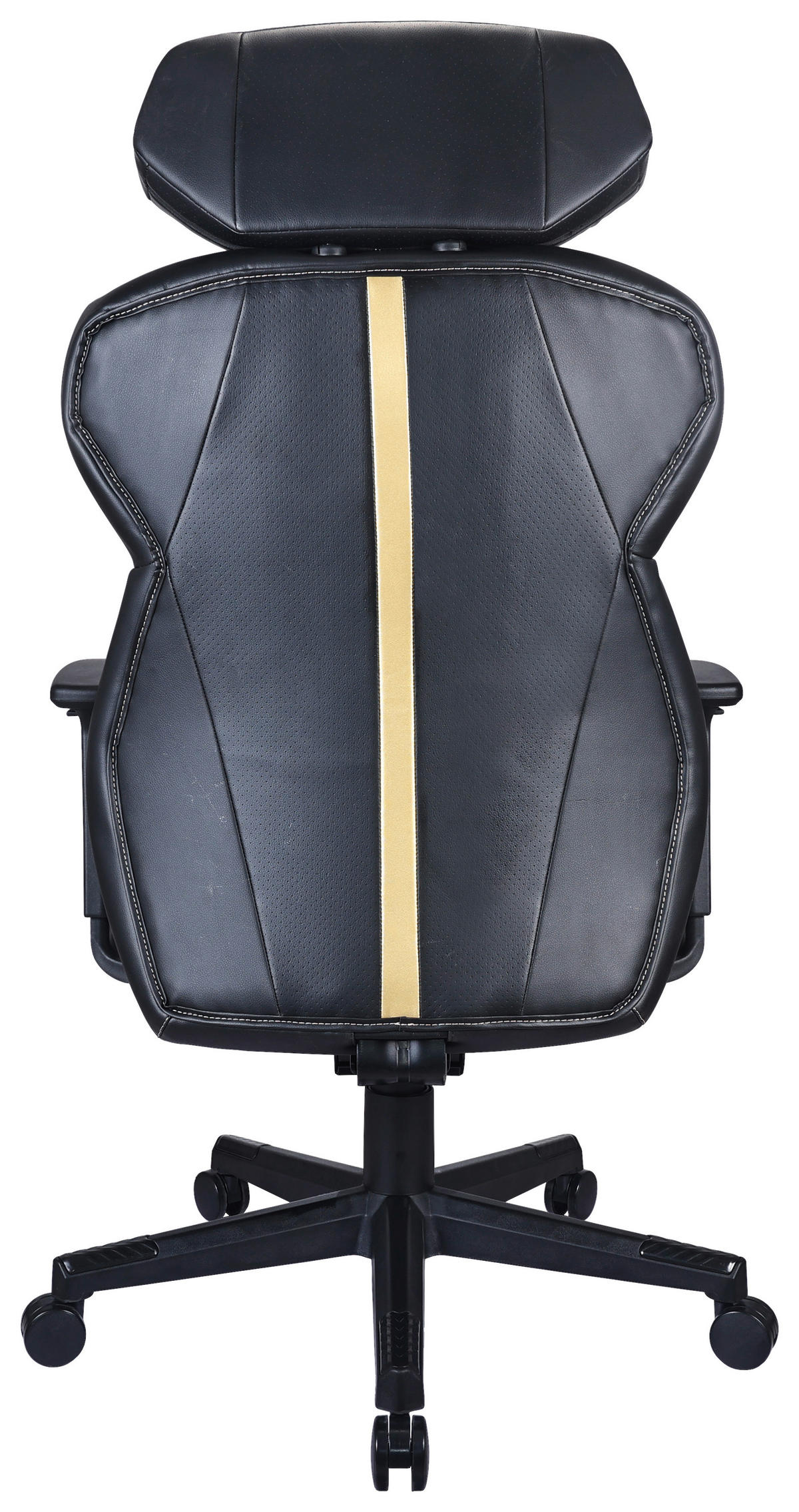 GAMER SZÉK  bőrhatású textil sárga, fekete  - sárga/fekete, Design, műanyag/textil (69/117-125/60cm) - BX Gaming