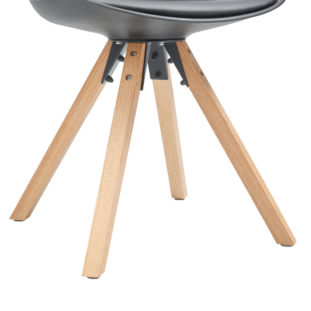 STUHL in Holz, Kunststoff, Textil Schwarz  - Schwarz/Naturfarben, LIFESTYLE, Holz/Kunststoff (48,5/84/55cm) - MID.YOU