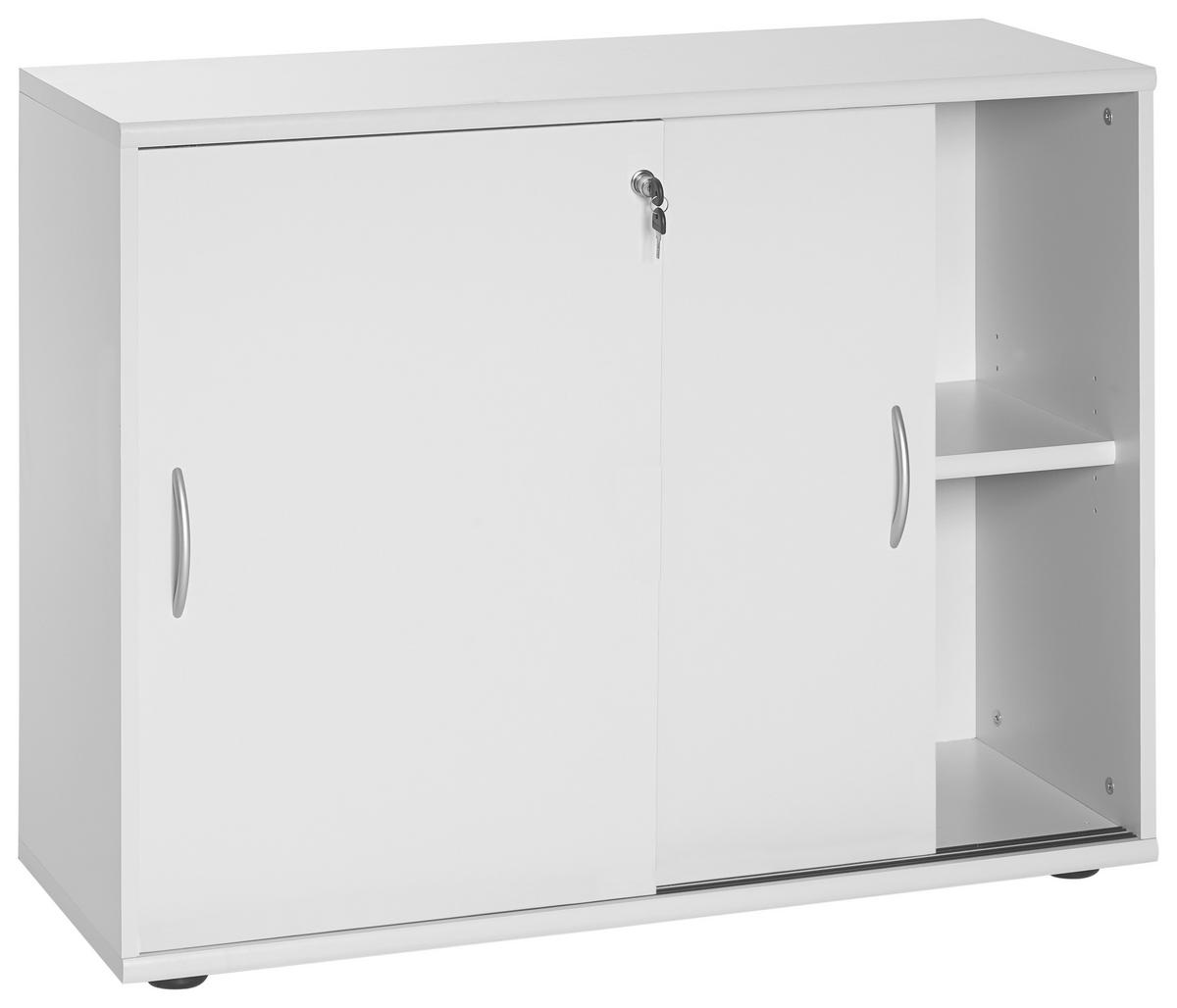 AKTENSCHRANK Hellgrau  - Hellgrau, Basics, Holzwerkstoff (100/77,4/39,5cm) - MID.YOU