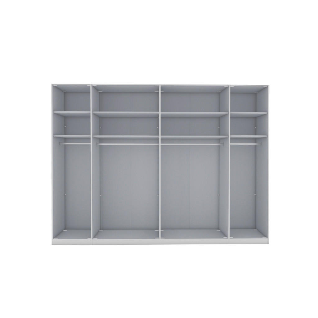 Thumbnail - Dieter Knoll Drehtürenschrank, Grau, Weiß, Metall, 8 Fächer, 6 Schubladen, 300x236x58 cm, ISO 9001, Goldenes M, Made in ...