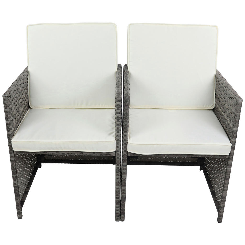 Thumbnail - Ambia Garden Gartensessel-Set, Grau, Metall, Kunststoff, Textil, Füllung: Schaumstoff, 53 cm, Gartenmöbel, Gartenstühle