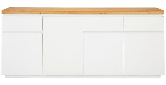 SIDEBOARD 195/82/42 cm  in Weiß, Eichefarben  - Eichefarben/Weiß, KONVENTIONELL, Holz/Holzwerkstoff (195/82/42cm) - Novel