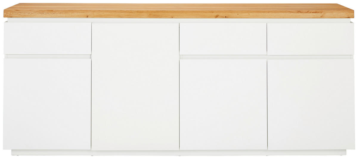 SIDEBOARD  in 195/82/42 cm  - Eichefarben/Weiß, KONVENTIONELL, Holz/Holzwerkstoff (195/82/42cm) - Novel
