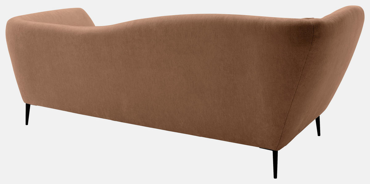 RÉCAMIERE Braun Chenille Zierkissen, Rücken echt  - Schwarz/Braun, KONVENTIONELL, Textil/Metall (224/70/97cm) - Hom`in