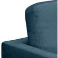 ECKSOFA Blau Chenille  - Blau/Silberfarben, KONVENTIONELL, Textil/Metall (284/143cm) - Carryhome