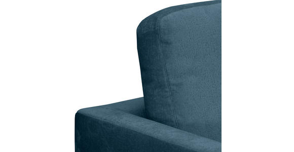 ECKSOFA Blau Chenille - Blau/Silberfarben, KONVENTIONELL, Textil/Metall (284/143cm) - Carryhome
