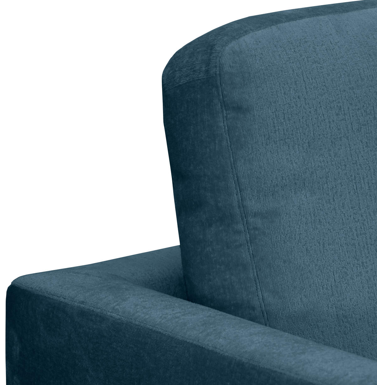 ECKSOFA Blau Chenille  - Blau/Silberfarben, KONVENTIONELL, Textil/Metall (284/143cm) - Carryhome