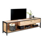 TV-ELEMENT Anthrazit, Eichefarben  215/57/46 cm  - Eichefarben/Anthrazit, Design, Holzwerkstoff/Metall (215/57/46cm) - Carryhome
