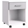 RULLHURTS 46/58/40 cm  - vit/aluminiumfärg, Klassisk, trämaterial/plast (46/58/40cm) - Carryhome