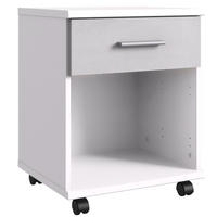 RULLHURTS 46/58/40 cm  - vit/aluminiumfärg, Klassisk, trämaterial/plast (46/58/40cm) - Carryhome