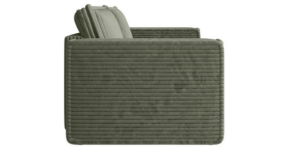 SCHLAFSOFA Cord Olivgrün  inkl. Zierkissen, Bettkasten, Schlaffunktion  - Schwarz/Olivgrün, MODERN, Kunststoff/Textil (250/68/104cm) - Xora