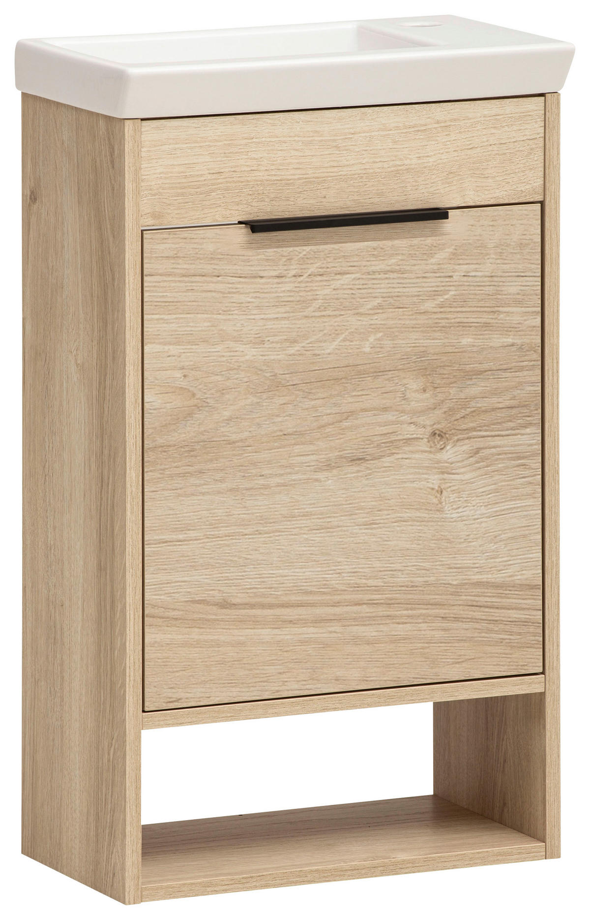 WASCHTISCHKOMBI 45,5 cm  - Eiche Bianco/Eichefarben, Design, Keramik/Holzwerkstoff (45,5cm) - Stylife