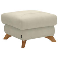HOCKER in Textil Creme  - Eichefarben/Creme, Modern, Holz/Textil (65/47/65cm) - Valnatura