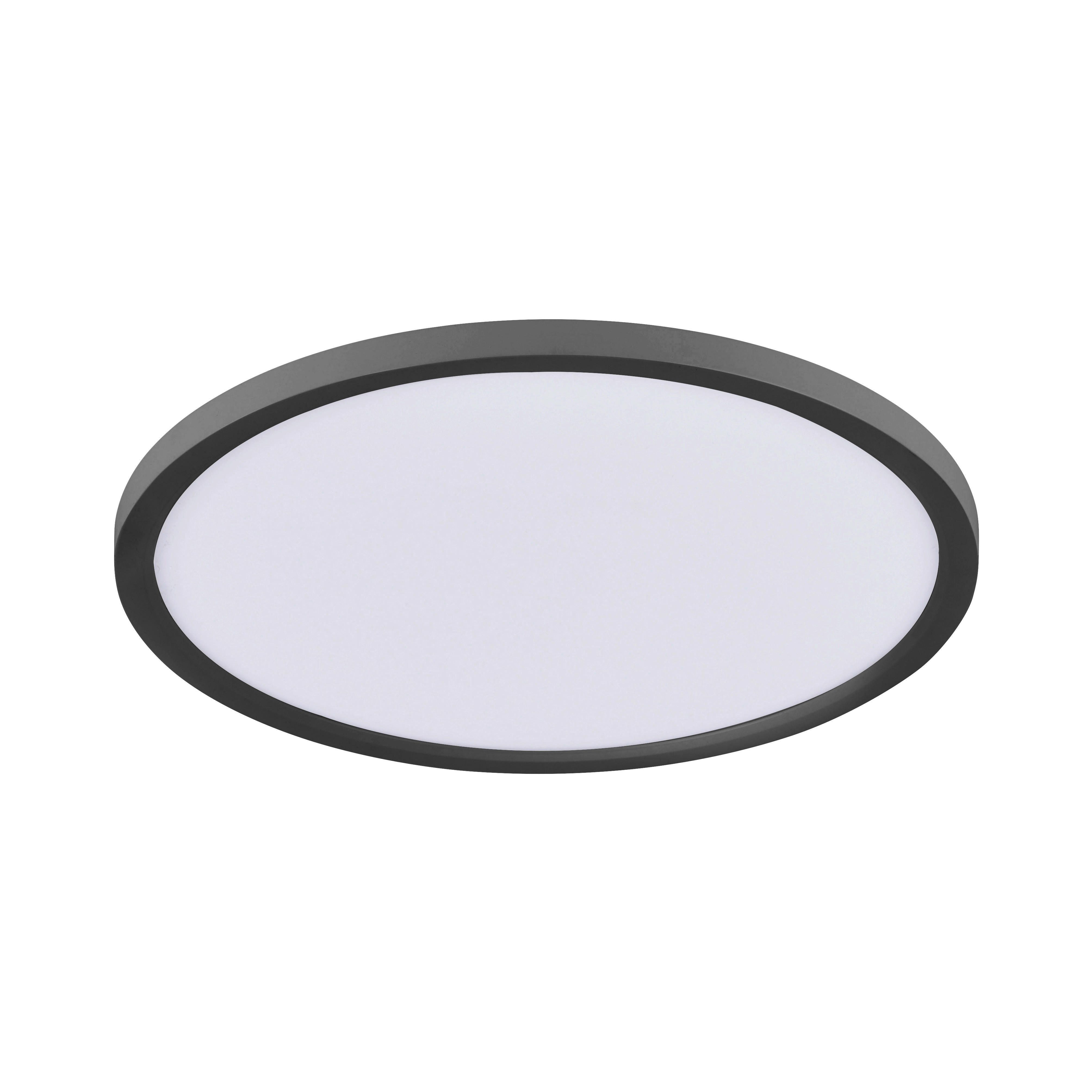 LED-Deckenleuchte 40/40/4,5 cm   - Schwarz, Basics, Kunststoff/Metall (40/40/4,5cm)