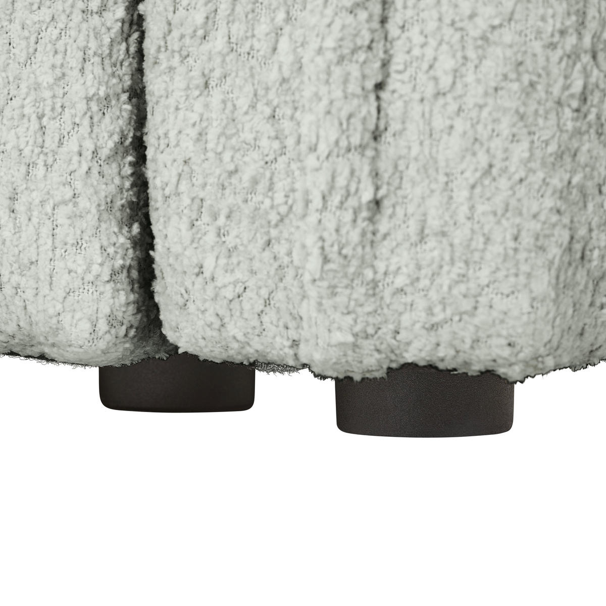 ECKSOFA in Chenille Naturfarben  - Schwarz/Naturfarben, KONVENTIONELL, Kunststoff/Textil (193/233cm) - Carryhome