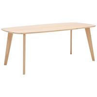 ESSTISCH 200/100/76 cm Echtholz  Holz Variantenauswahl, Gestellauswahl oval Eichefarben  - Eichefarben, Design, Holz (200/100/76cm) - Welnova