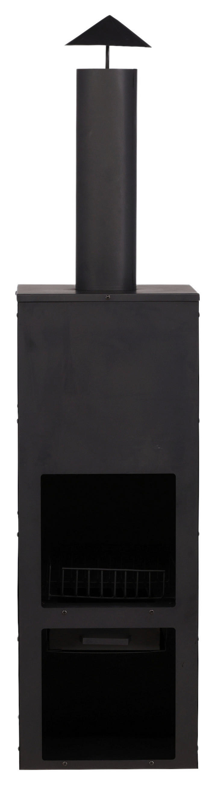 FEUERSTELLE  - Schwarz, KONVENTIONELL, Metall (45/199/45cm) - Gardenson